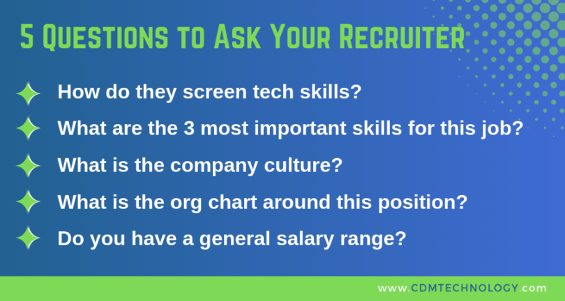 Applying for IT Positions? 5 Questions You Should Ask Your Recruiter